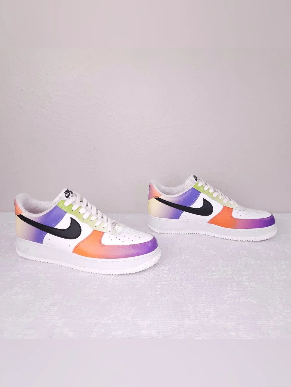 NIKE AIR Force 1 Low '07 Multi-Color Gradient Women's US 12 Athletic Sneakers